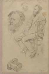 Porträt von Edouard Manet auf einem Stuhl sitzend